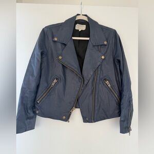 Current Elliott coded motorcycle jacket, navy blue